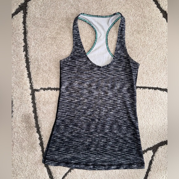 Lululemon Cool Racerback Tank Top Sleeveless Heathered Gray - Picture 2 of 4